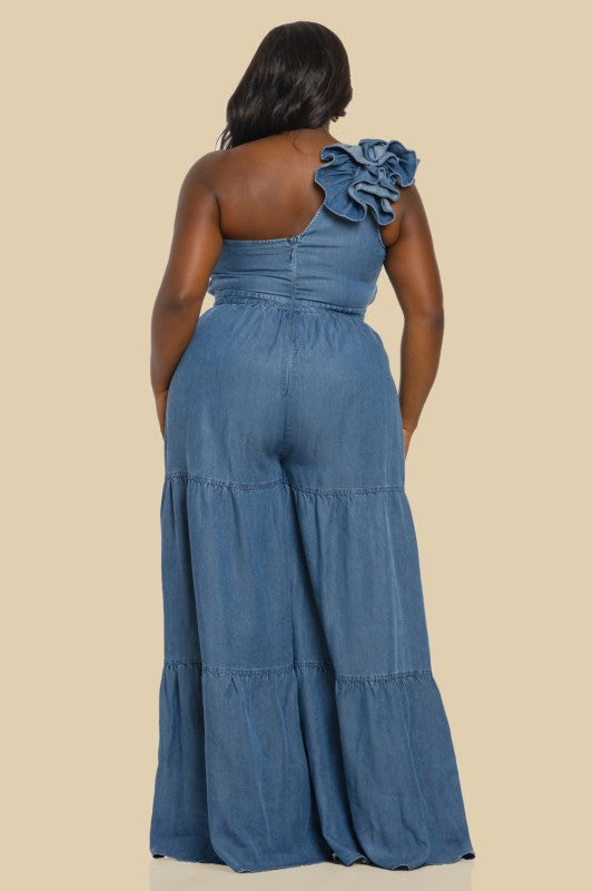 Denim Jumpsuit Plus