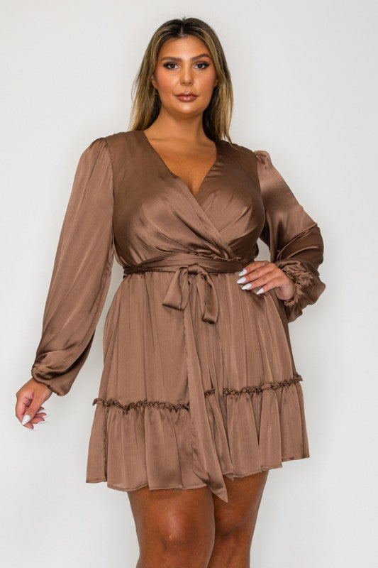 Satin Dress Plus
