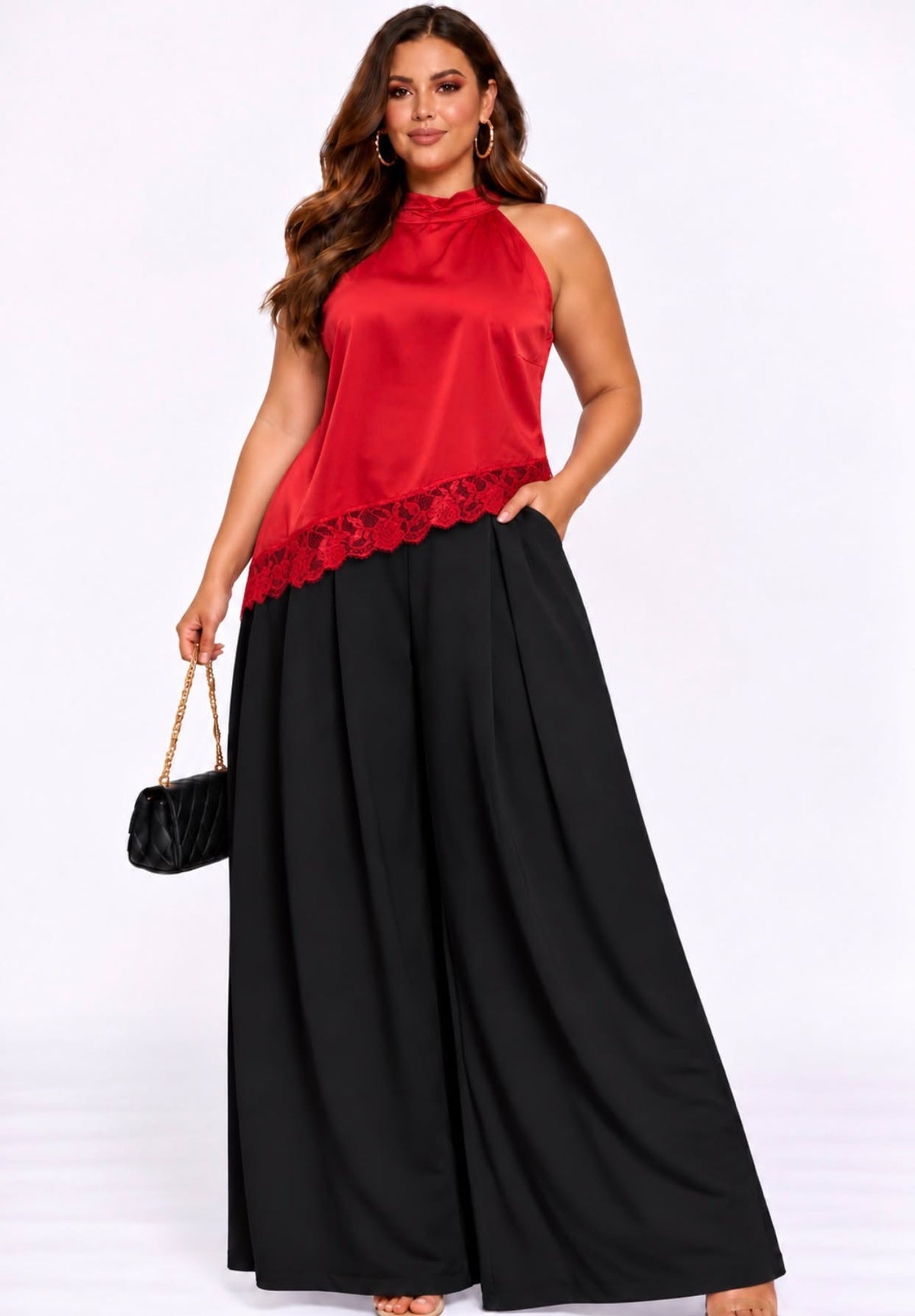 Satin Top Plus Size