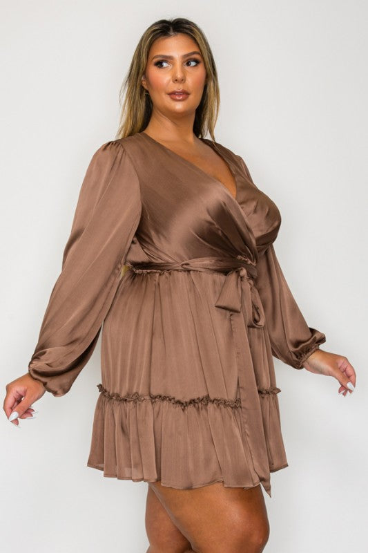Satin Dress Plus