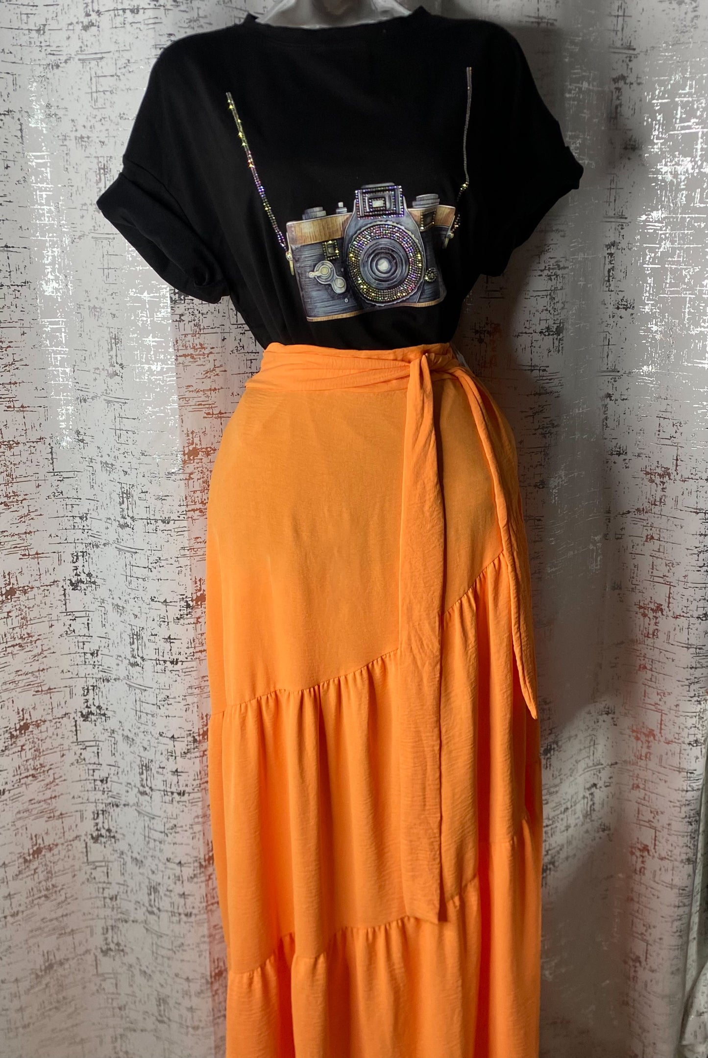 Orange Skirt Plus Size