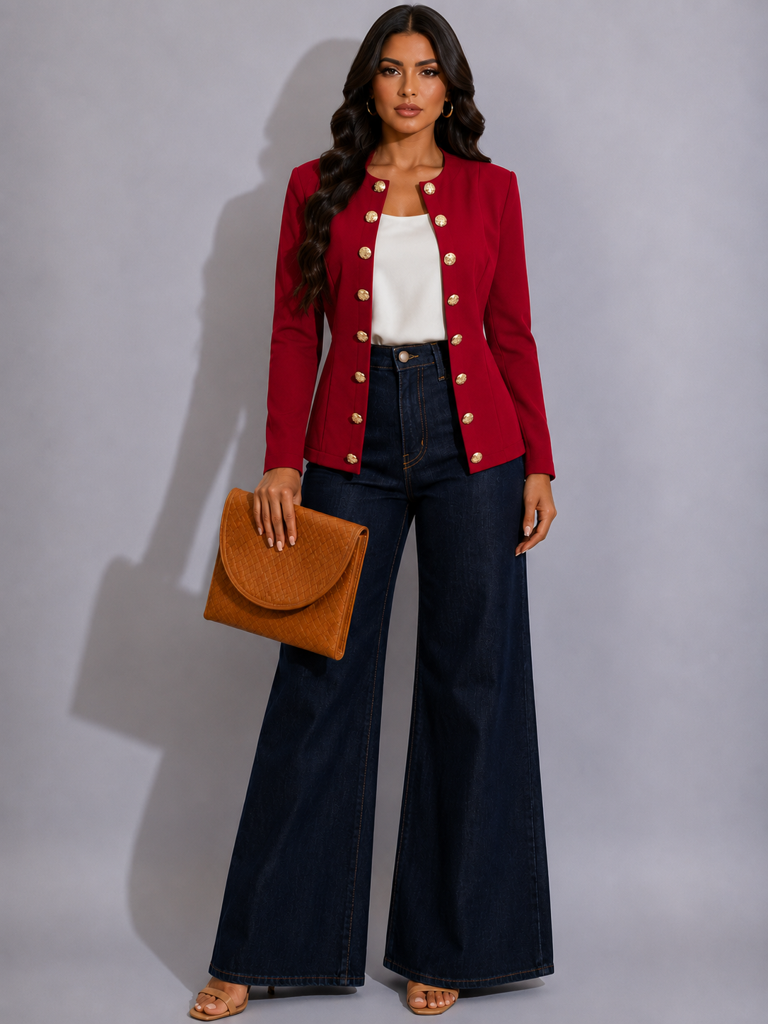 Gold Button Blazer