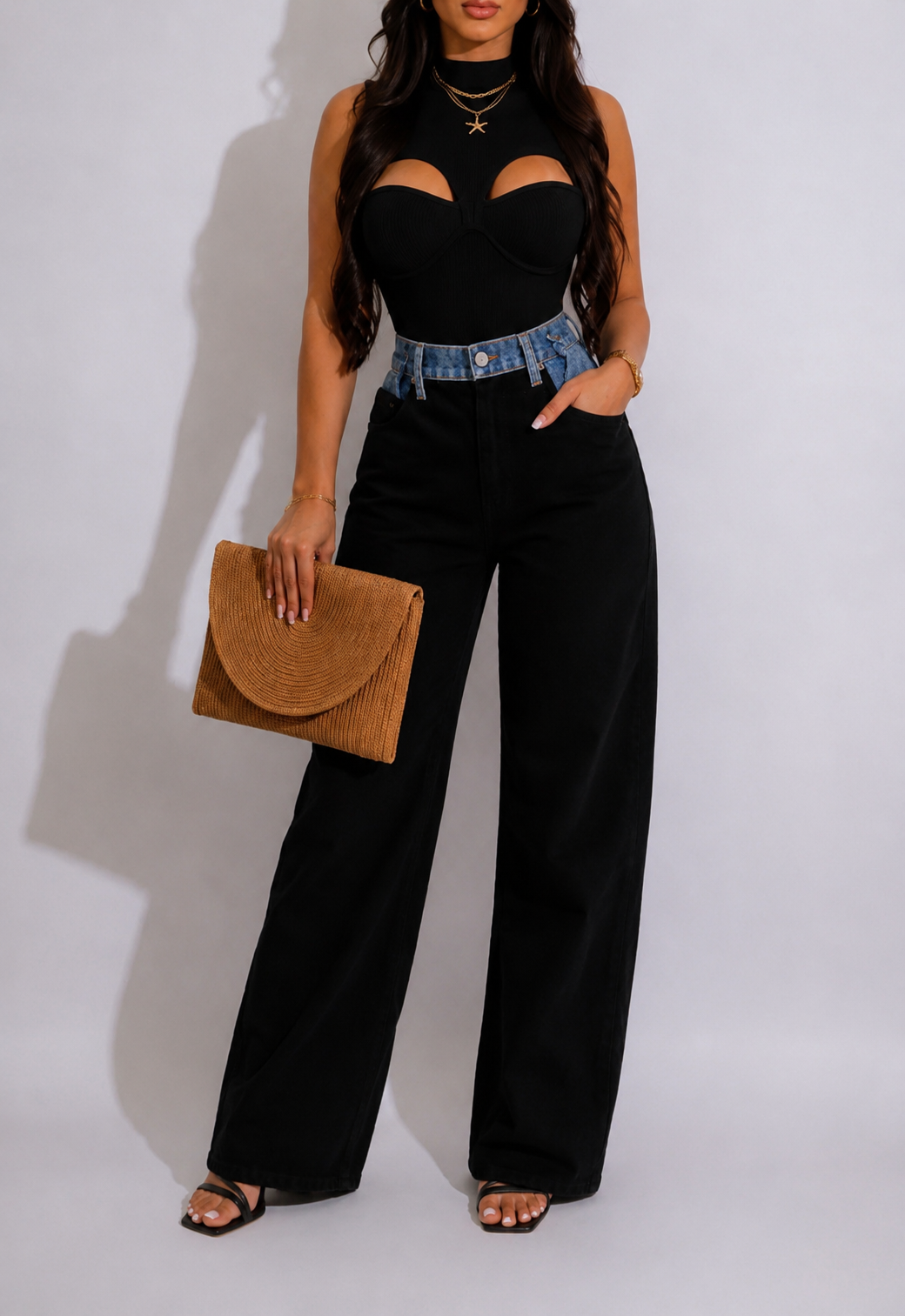 Contrast Pants