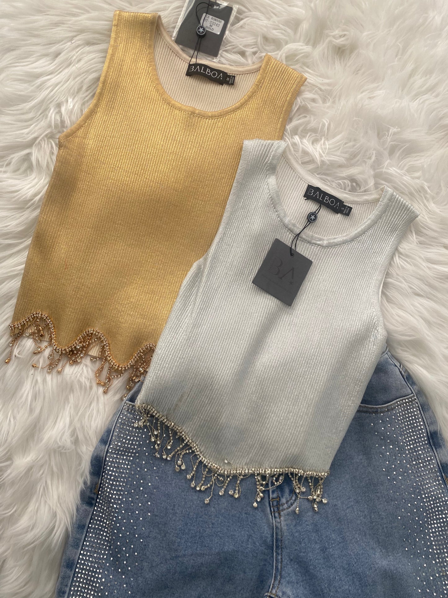 Fringe Metallic Top GOLD