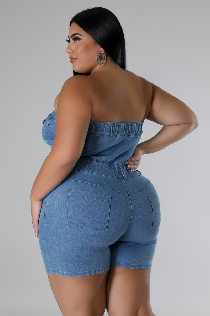 Late Night Texts Romper Plus