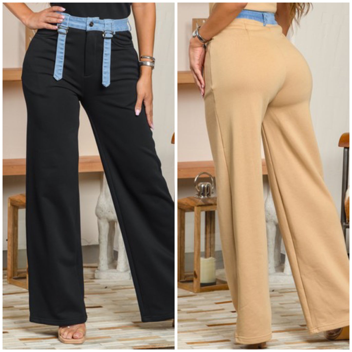 Contrast Pants