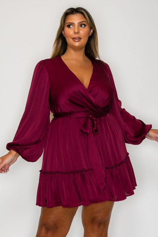 Satin Dress Plus