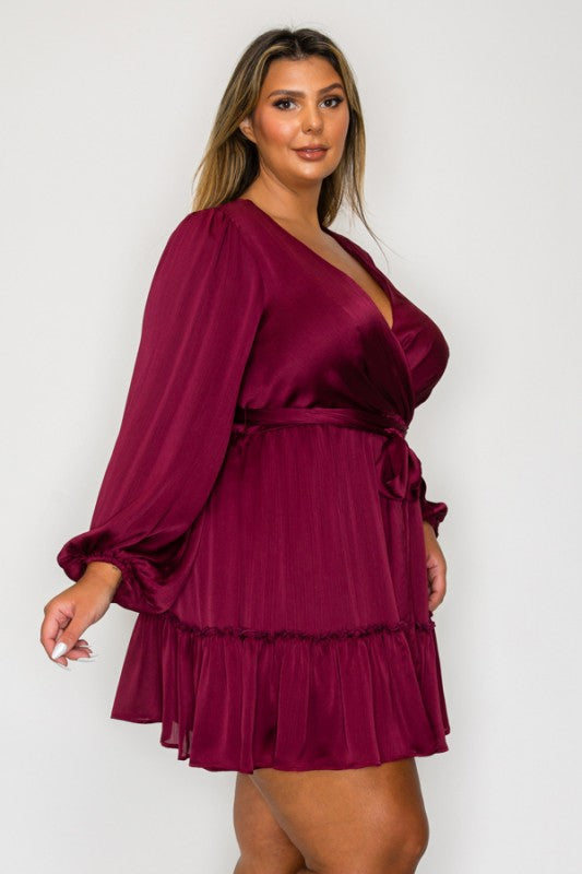 Satin Dress Plus