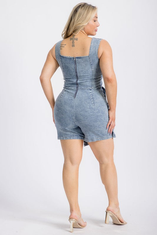 Denim Romper