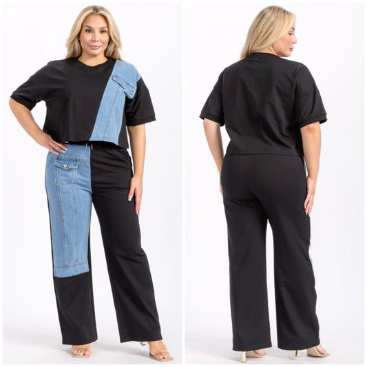 Contrast Set Plus Size
