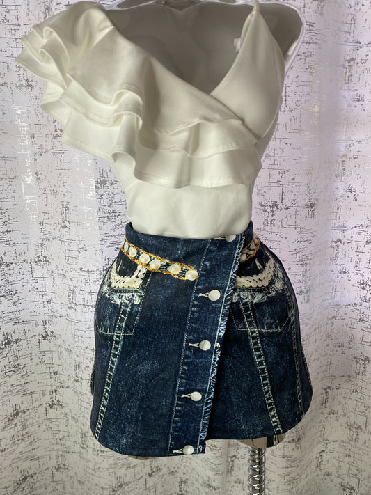 Denim Skirt Shorts