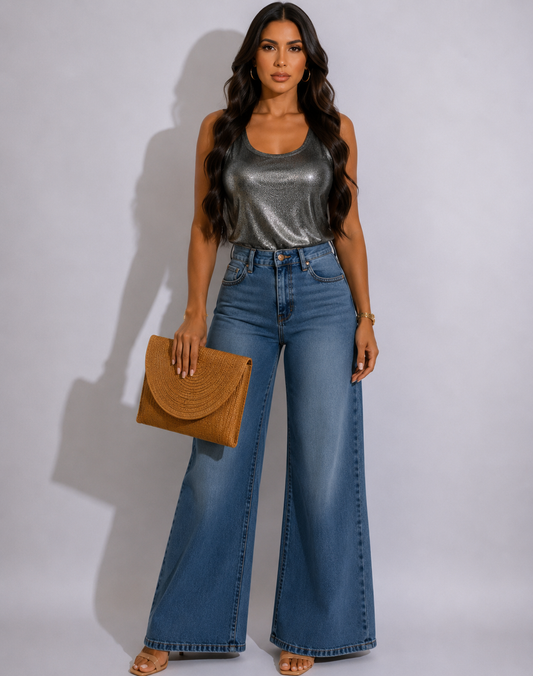 Metallic Basic Top