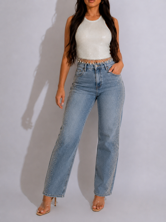 Fringe Metallic Top