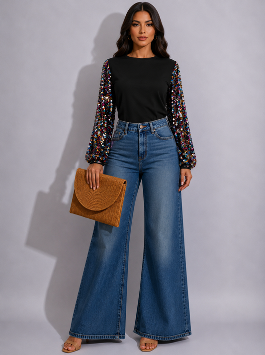 Crazy Sequin Top