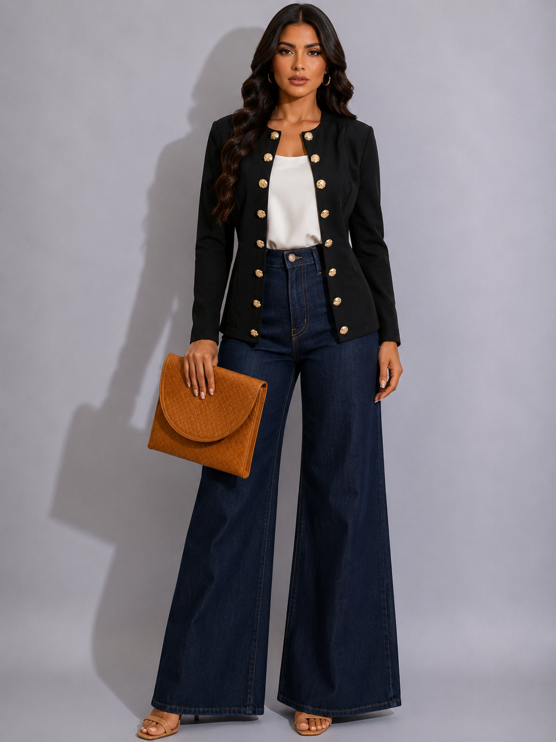 Gold Button Blazer