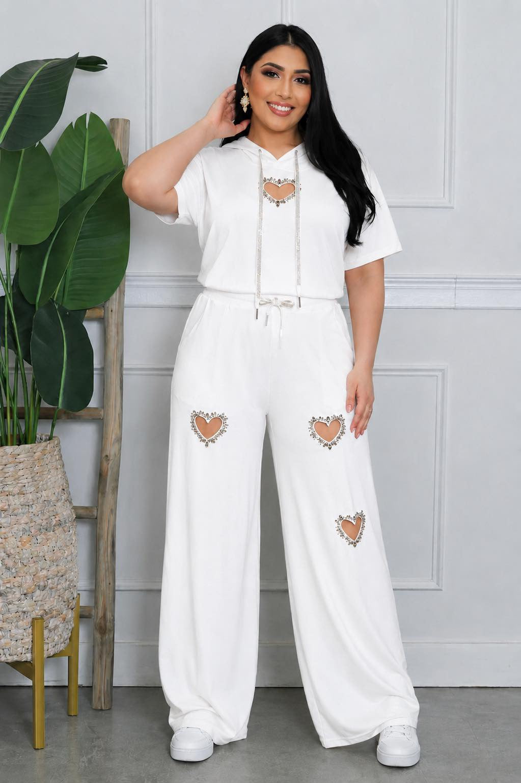 Heart jogger set plus size
