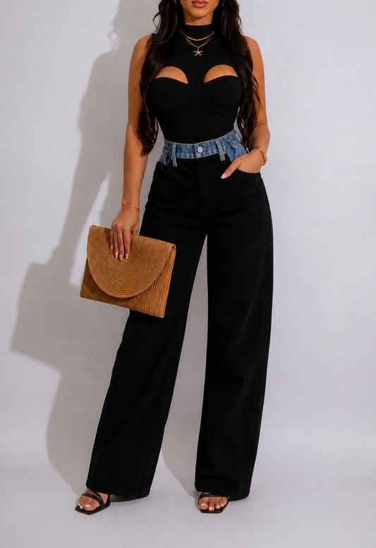 Contrast Pants