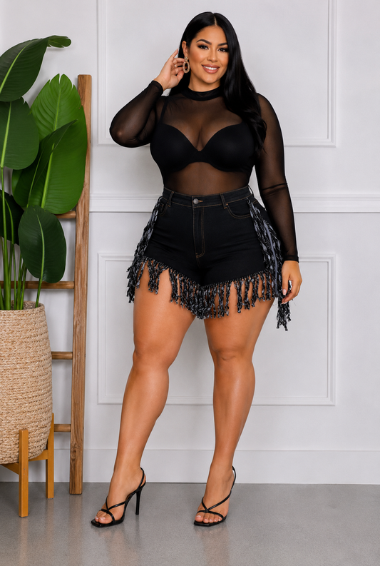 Fringe Shorts Plus