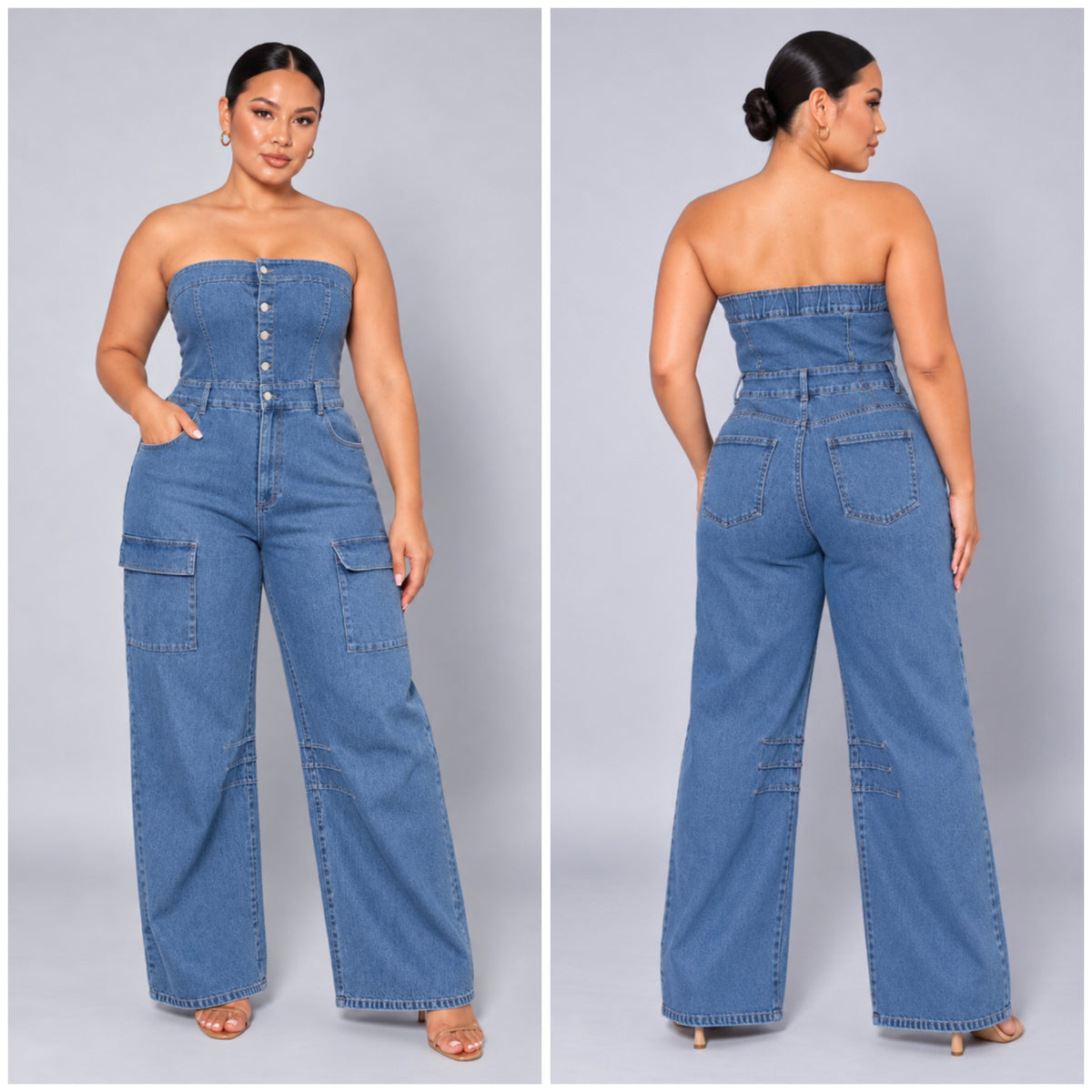 Denim Jumpsuit Plus