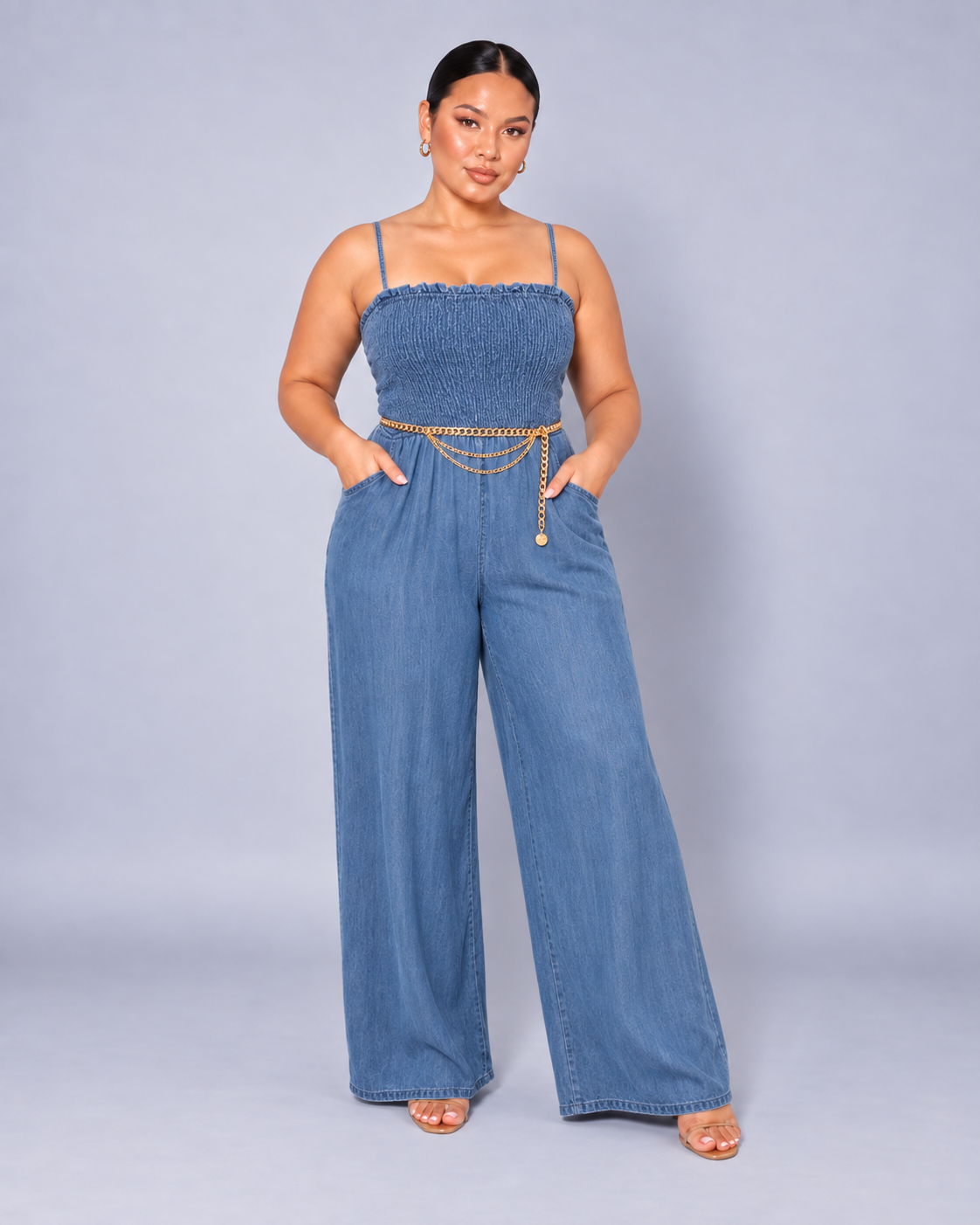 Denim Jumpsuit Plus