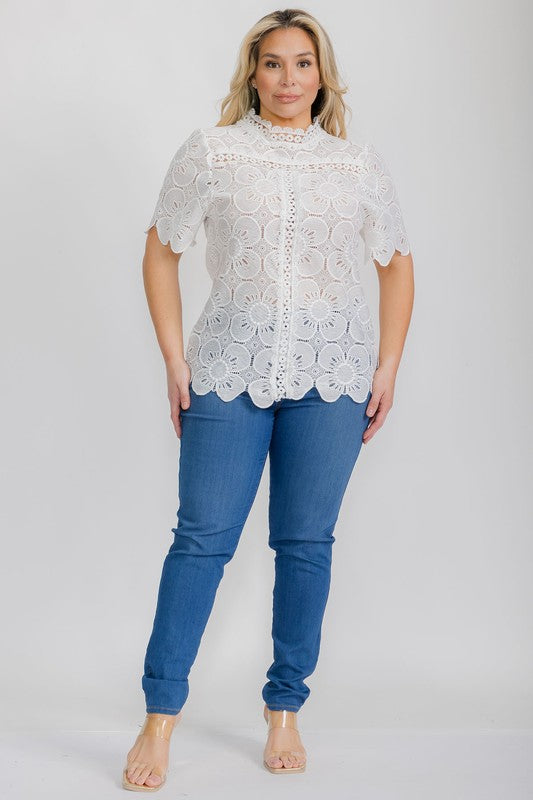 Lace Blouse Plus