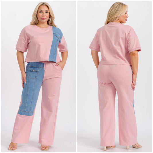 Contrast Set Plus Size